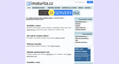 Desktop Screenshot of imaturita.cz